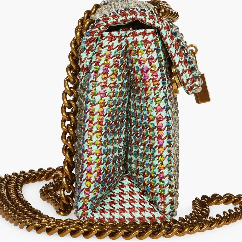 NEW Kurt Geiger London Brixton Mini Rhinestone Crossbody Bag CRYSTALS